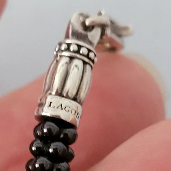 LAGOS .925 18K Black Ceramic Caviar Bracelet. Read description, please! - Picture 6 of 10